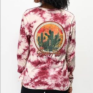 Empyre Vintage Style Cactus Maroon Tie dye